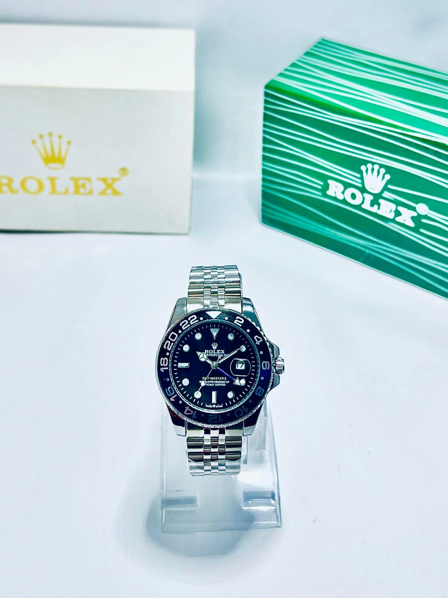 Rolex GMT-Master II – Two-Tone Silver & Blue Jubilee Bracelet