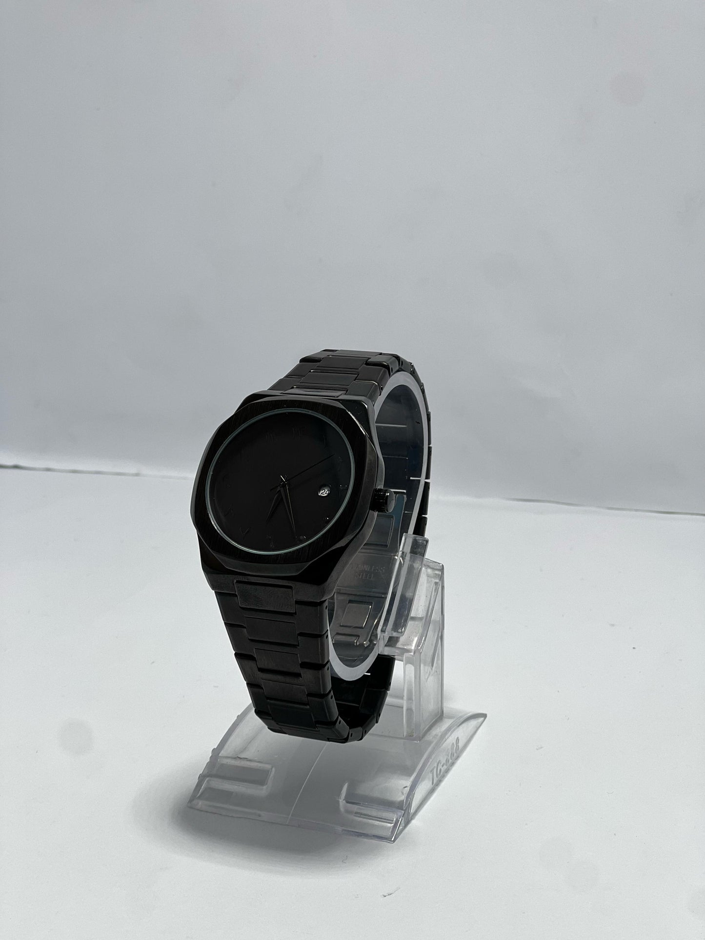 Aura Midnight Black Metal Watch – Arabic Dial